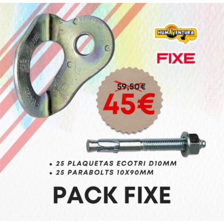 Pack Plaquetas ecotri + Parabolts FIxe 